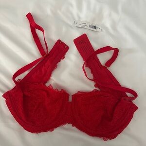 Soma Elegant Red Lace Bra